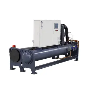 Industrial Water-Cooled Chiller Screw Compressor Industrial Chiller Screw Chiller Double Head Open Screw Refrigeration Unit