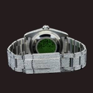 Luxury Diamond Man's <b>Iced</b> <b>Out</b> <b>Watch</b> Stainless Steel Case VVS1 Mossionite Diamond Arabic Dial Date Display Men Gift - Product Image 2
