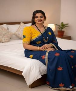 Sari de seda Rangoli de lujo con bordado Jari y espejos auténticos, blusa sin coser, para fiestas, precio mayorista, prendas étnicas, amarillo. - Product Image 3