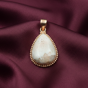 <b>unique</b> Stone Orange Scolecite Gemstone 925 Sterling Silver Pendant Teardrop Handmade Jewelry Rose Gold Yellow Gold Plated <b>Her</b> - Product Image 2