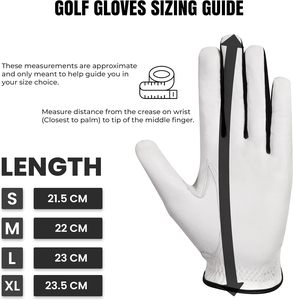 Gant de golf classique en cuir de qualité supérieure pour hommes, disponible pour la main gauche et la main droite - Product Image 4