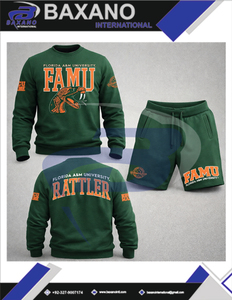 Conjunto de Pantalones Cortos FAMU Rattler de la Universidad Agrónoma y Mecánica de Florida, Ropa Universitaria Oficial, Ropa Deportiva Unisex, Conjunto Cómodo de Sudadera y Pantalones Cortos - Product Image 4