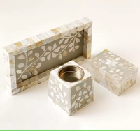 Ensemble de porte-encens en nacre et coquillages incrustés, parfum fraise, décoration religieuse Eid Mubarak Bakhoor, fait main en Inde