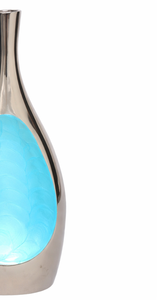 Florero de Aluminio Fundido Cromado Plateado de Lujo, Forma Irregular Moderna, Hecho a Mano, Decoración de Mesa Portátil, Esmalte Personalizable - Product Image 4