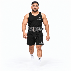 Cinturón de Levantamiento de Pesas de Cuero Personalizado para Hombre, Hebilla de Doble Punta Ajustable, Soporte Lumbar para Gimnasio, Venta al por Mayor, Proveedor OEM - Product Image 4
