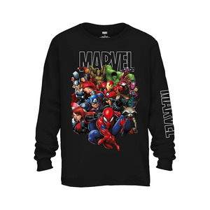 <b>Marvel</b> Avengers Guardians of The Galaxy Team Up All Time Men's Adult Graphic Tee T-Shirt - Product Image 1
