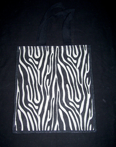 Zebra Print Jute Tote <b>Bag</b> Eco-Friendly Shopping <b>Bag</b> Natural Fiber Reusable Rope Handle <b>Medium</b> <b>Size</b> - Product Image 5