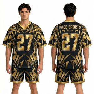 Ensemble short et maillot de sport respirant haute performance pour homme, texture déchiquetée Crimson Scratch, sublimation - Product Image 4