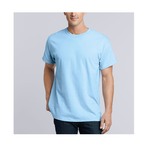 T-shirt classique tendance pour homme, bleu roi, manches courtes, col rond, 100 % coton, coupe oversize, motif décontracté, tissé respirant, contrastant - Product Image 6