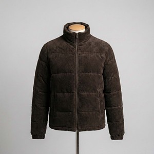 Chaqueta Bomber de Lana para Hombre, Diseño Otoñal, con Logotipo Personalizado al por Mayor, Cuello Alto, Impermeable, Acolchada y Texturizada - Product Image 1