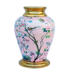 Vase en métal émaillé européen de luxe, peint à la main, motif floral, grand pot à fleurs, centre de table décoratif pour mariage, maison, hôtel - Product Image 4