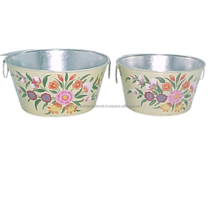 Jardinières de luxe en métal pur, peintes à la main, pour jardin d'intérieur et jardin de restaurant, accessoires floraux pour plantes - Product Image 1