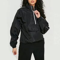 Blouson Anorak Femme Personnalisable à Col Zippé, Respirant, Léger, Sportif, avec Patchwork Fini