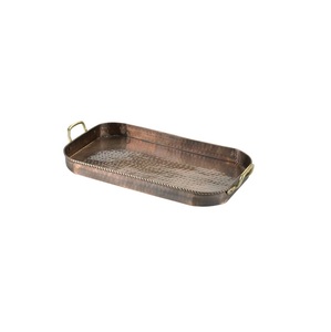 Bandeja de Servicio de Metal Sólido para Cena, Forma Rectangular, Bandeja para Exhibición de Postres, Bandeja Plateada para Mesa, para Fiestas y Restaurantes - Product Image 1