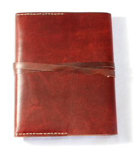 สมุดบันทึกปกแข็งหุ้มหนังแท้สีเชอร์รี่แบบสั่งทำพิเศษ พร้อมซับในหนัง สำหรับใช้เขียนบันทึกประจำวัน - Product Image 6