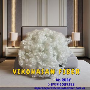 High Quality 15D HCS Regenerated Polyester Staple Fiber Vikohasan Manufacturer Synthetic Fiber Siliconized Recyclable Pillow - Product Image 5
