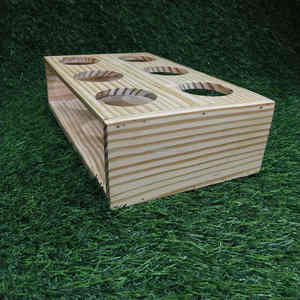 Plateau de service en bois premium pour verres à whisky, ensemble de dégustation de whisky à six compartiments pour bar et maison au meilleur prix - Product Image 2