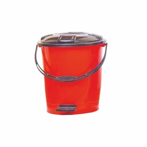 Poubelle à pédale en PVC écologique de 3 L au design classique, forme ronde, boîte de rangement flexible et fonctionnelle pour usage au bureau - Product Image 2