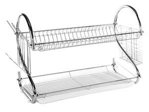 Égouttoir à vaisselle double niveau réglable multifonctionnel en fil de fer, organisateur de rangement pour étagère de cuisine, placard, égouttoir à vaisselle et bols, pour évier - Product Image 4