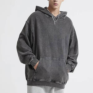 Sweat à capuche vintage pour homme de haute qualité, délavé à l'acide, avec logo personnalisé, best-seller pour l'hiver, prix raisonnable, anti-rétrécissement, motif lettres - Product Image 3