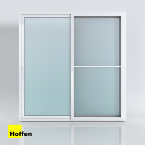 Puerta Corredera Doble Hoffen Pro 200x205, Blanca, de Fibra de Vidrio, Insonorizada, Impermeable, con Aislamiento Térmico, Moderna, para Dormitorio u Hospital - Product Image 1