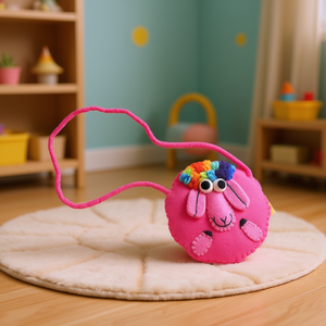 กระเป๋าเก็บของทำจากผ้าสักหลาดลายแกะสำหรับเด็กและวัยรุ่น - Product Image 3