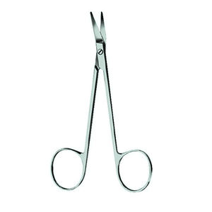 Ciseaux chirurgicaux Graefe de qualité supérieure, à pointe arrondie, en acier inoxydable, 4 pouces, instrument de chirurgie ophtalmique et plastique, certifié CE, Java Surgical - Product Image 1