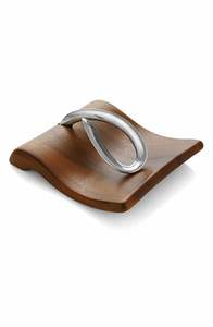 Porte-serviettes en métal pour table de cuisine avec base en bois, porte-serviettes plat avec bras lesté - Product Image 4