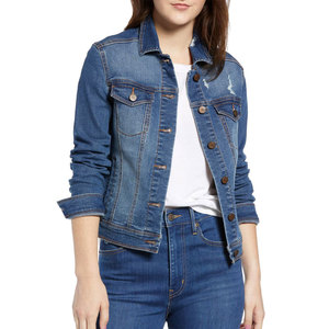 3D Split Shirt with <b>Spring</b> and Summer Lace Contrasting Color Large Silhouette Shirt Style Denim <b>Jacket</b> for <b>Women</b> - Product Image 6