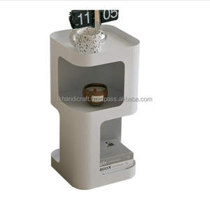 ชั้นวางบนโต๊ะข้างเตียงทำจากโลหะสีขาว3ชั้นสไตล์โมเดิร์นประหยัดพื้นที่สำหรับห้องนอนห้องนั่งเล่น - Product Image 1