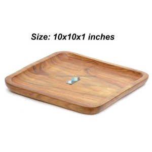 Platos y platos de madera de estilo rústico, diseño natural sostenible, duradero y atemporal para una cena y servicio seguros - Product Image 2