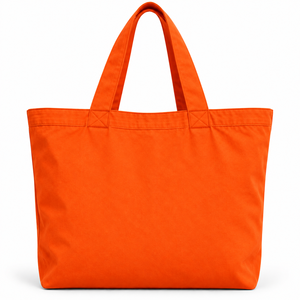 Bolsa de Lona Naranja AMANI Sunshine on My Mind con Estampado Minimalista para Compras de Verano, Bengala Occidental - Product Image 3