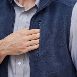 Gilet en polaire pour homme de haute qualité à bas prix, respirant, séchage rapide, couleur unie, pour l'extérieur et l'intérieur, streetwear, gilet en polaire pas cher pour homme - Product Image 5