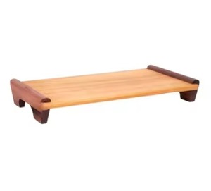 Bandeja de Servir de Madera Ecológica Biodegradable, Acabado Pulido, Borde Festoneado, Apta para Contacto con Alimentos, Uso Residencial - Product Image 2