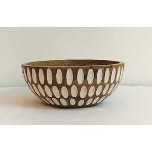 Suministro Directo de Fábrica, Vajilla Clásica de Diseño Hermoso y de Alta Calidad, Tazón Redondo de Madera Tallado y Liso para Uso en el Hogar y la Cocina - Product Image 1