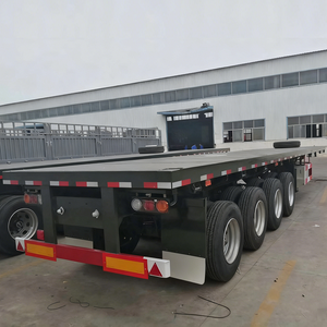Heavy Duty Flatbed Semi <b>Trailer</b> 20ft 40ft Container Cargo Transport Truck Low Bed Option Wholesale Export Quality New Arrival - Product Image 1