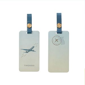 Custom Metal Luggage Tag Travel Bag Identifier <b>Name</b> <b>Label</b> with Strap for Suitcase Carry-on - Product Image 3