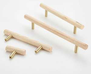 Tiradores de Muebles de Lujo Ligero de Madera en Forma de T, Manijas para Gabinetes de Cocina, Tiradores para Cajones y Cómodas, Artesanía en Resina - Product Image 3