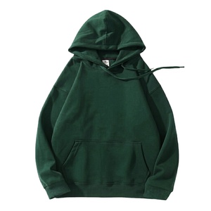 Vente en gros de sweats à capuche surdimensionnés pour hommes, 310G, coton et polyester, tricoté, coupe ample, couleur unie, logo brodé personnalisé, OEM - Product Image 1