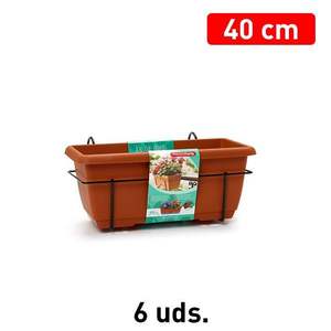 Jardinera Colgante para Balcón 40 con Gancho y Soporte, Cestas y Accesorios Colgantes - Product Image 3