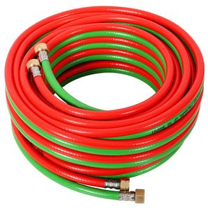 Tubo Flessibile Doppio per Torcia Ossigeno-Acetilene 9/16'' con Raccordi 18 B, 50 Piedi, 1/4 di Pollice, per Saldatura e Taglio - Product Image 3