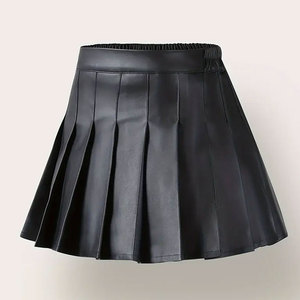 Mini-jupe en cuir pour femme moderne, taille haute, style crayon, décontractée, respirante, élégante, design tendance - Product Image 1