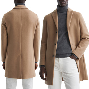 Latest Design <b>Men's</b> <b>Black</b> Long Wool Trench Coat High Quality Winter <b>Overcoat</b> Warm Fashion Outerwear Notched Single Breasted - Product Image 1