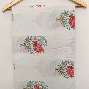 Tissu respirant 100 % coton imprimé à la main, motif floral léger, pour la couture de vêtements pour filles, vendu au mètre, prix de gros - Meilleures ventes - Product Image 1
