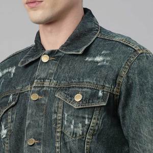 Veste en jean pour homme, prix abordable, confortable, qualité supérieure, style boutonné, 100% coton denim original. - Product Image 6