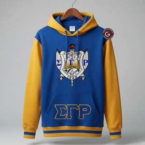 Sigma Gamma Rho logotipo personalizado 2024 nuevo diseño mujeres Sudadera con capucha de gran tamaño de alta calidad impreso algodón cómodo vestido largo con capucha - Product Image 2