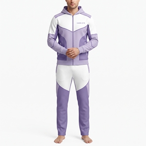 Traje Deportivo Personalizado para Hombre, Chándal Sublimado de Algodón y Poliéster Transpirable, Top en Contraste, Pantalones Jogger con Cordón, Ropa Deportiva - Product Image 5