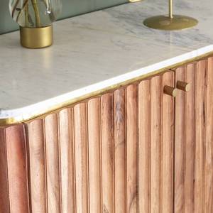 Aparador Vandana Stellar Grand en madera de acacia y mármol blanco, Judith - Product Image 4