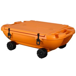 Frigo Galleggiante Premium da 40 QT in LLDPE, Contenitore Termico Anfibio per Bevande con Ruote e Corda di Traino, per Conservazione a Secco, Idrorepellente - Product Image 1