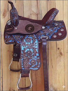 Fournisseurs en gros de tapis de selle Western en cuir véritable pour la cordeillage et le ranch, et de selles de course en cuir véritable pour chevaux - Product Image 1